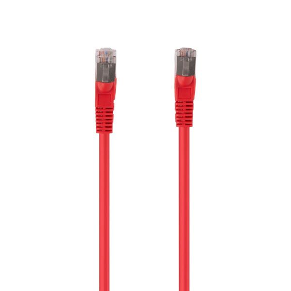 Picture of 0.Cat6A S/FTP Red 10G Patch Lead 26AWG 500MHz Shielded Plug. Cat6 Augmented