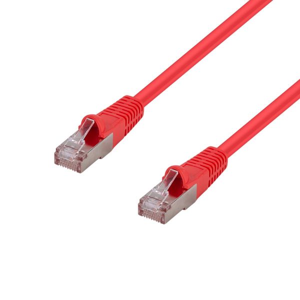 Picture of 0.Cat6A S/FTP Red 10G Patch Lead 26AWG 500MHz Shielded Plug. Cat6 Augmented