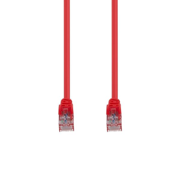 Picture of Cat6 Red UTP Patch Lead T568A 250MHZ 24AWG Unshielded Plug.