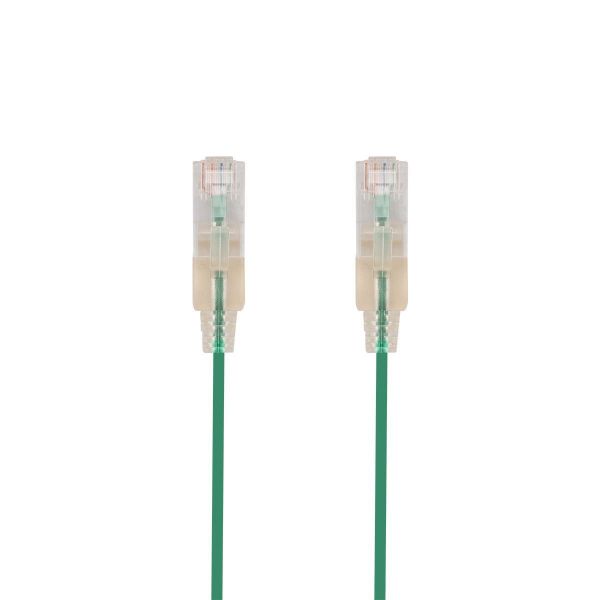 Picture of 2m Cat6A 10G Green UTP LSZH Patch Lead 30AWG 802.3af Unshielded Plug.