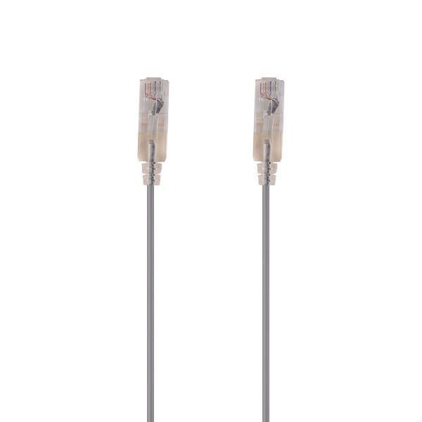 Picture of 2m Cat6A 10G Grey UTP LSZH Patch Lead 30AWG 802.3af Unshielded Plug.
