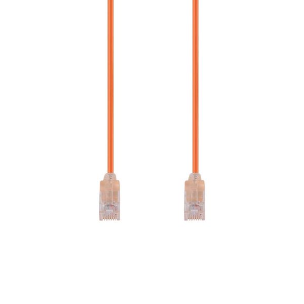 Picture of 3m Cat6A 10G Orange UTP LSZH Patch Lead 30AWG 802.3af Unshielded Plug.