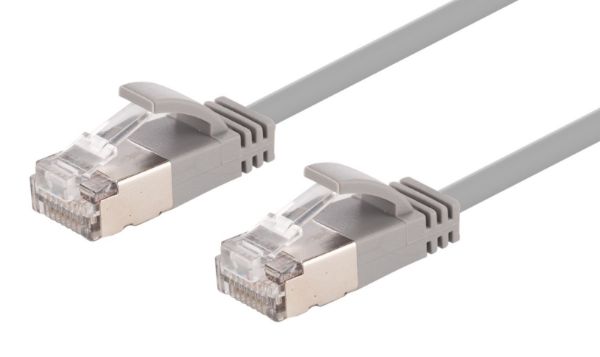 Picture of 3m Cat6A S/FTP Grey 10G LSZH Patch Lead 34AWG 802.3af Shielded Plug.