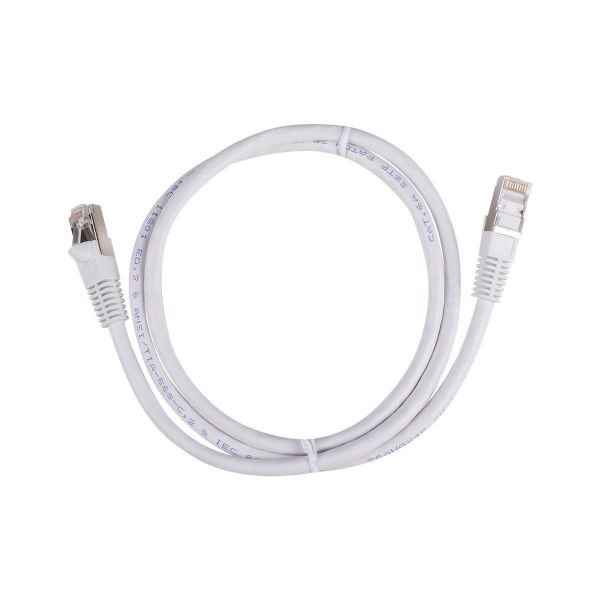 Picture of 20m Cat6A S/FTP White 10G Patch Lead 26AWG 500MHz Shielded Plug. Cat6 Augmented