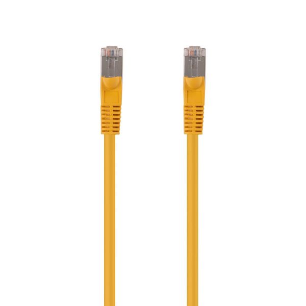 Picture of 0.5m Cat6A S/FTP Yellow 10G Patch Lead 26AWG 500MHz Shielded Plug. Cat6 Augmented
