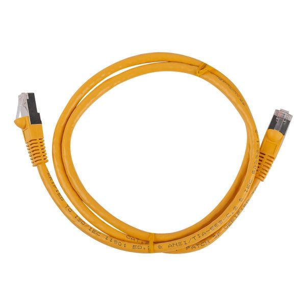 Picture of 10m Cat6A S/FTP Yellow 10G Patch Lead 26AWG 500MHz Shielded Plug. Cat6 Augmented