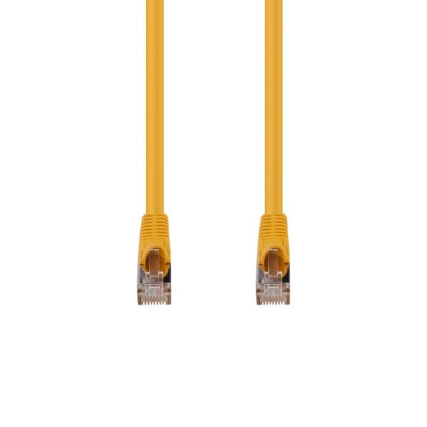 Picture of 0.75m Cat6A S/FTP Yellow 10G Patch Lead 26AWG 500MHz Shielded Plug. Cat6 Augmented