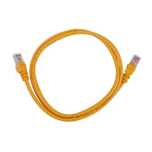 Picture of 1m Cat6 Yellow UTP Patch Lead T568A 250MHZ 24AWG Unshielded Plug.