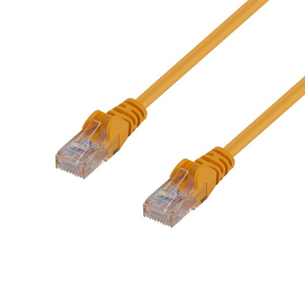 Picture of 5m Cat6 Yellow UTP Patch Lead T568A 250MHZ 24AWG Unshielded Plug.