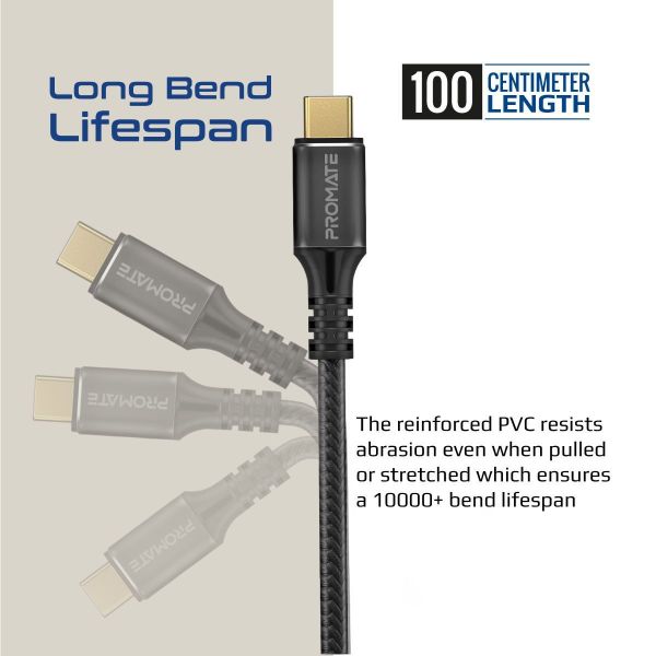 Picture of 1M USB-C to USB-C Cable. Supports Thunderbolt 3 240W Super Speed Fast Charging