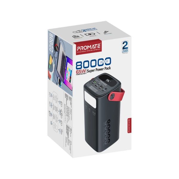 Picture of 80000mAh High Capacity Power Bank 65W Power Delivery. Multiple Input/Output Ports