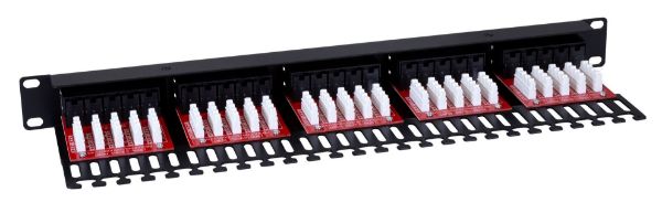 Picture of 50 Port 19'' Voice Rated Patch Panel Unshielded. Cat3 Rated Active pins 4 5 & 3 7