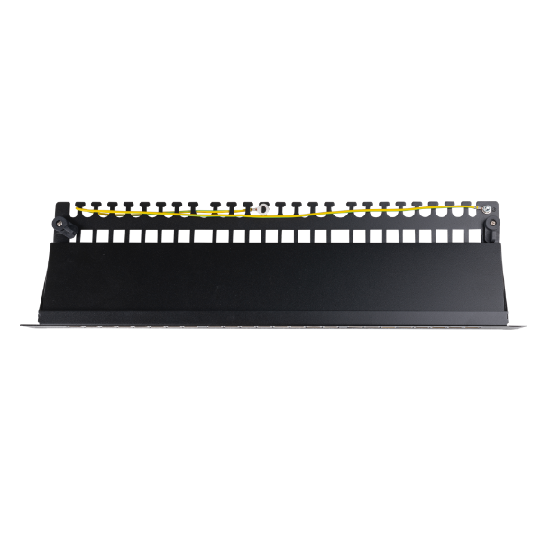 Picture of 19'' Cat6 24-Port RJ45 1U Shielded Patch Panel. Easy Field Label System & Port