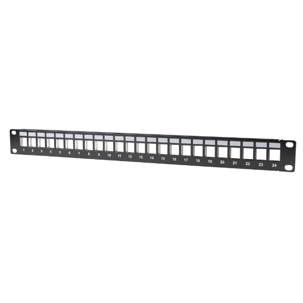 Picture of Horizontal 19'' 1RU Unloaded 24 Port UTP Patch Panel RoHS Numbered 1-24