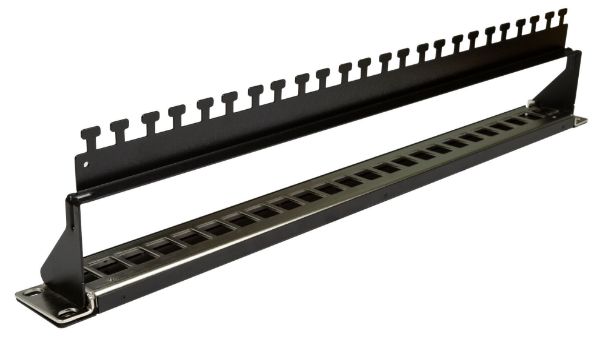 Picture of Horizontal 19'' 1RU Unloaded 24 Port UTP Patch Panel