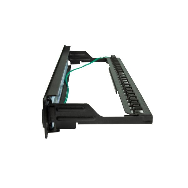 Picture of 24 Port 19'' 1RU STP / UTP Unloaded Keystone Patch Panel w/ Rear Cable Management