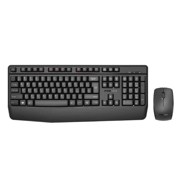 Picture of Ergonomic Wireless Multimedia Keyboard & Mouse Ergonomic Ambidextrous Mouse