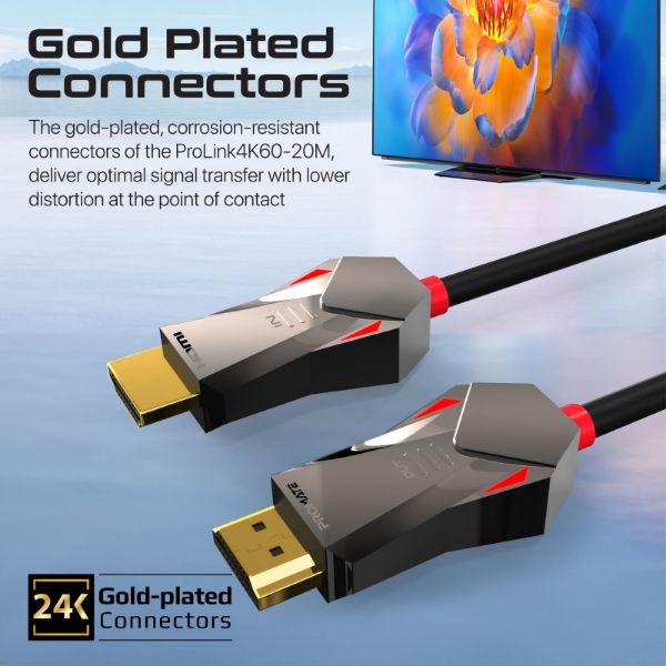 Picture of 20m Ultra-High Definition (UHD) 2.0 HDMI Cable. Supports 4K@60Hz (4096x2160).