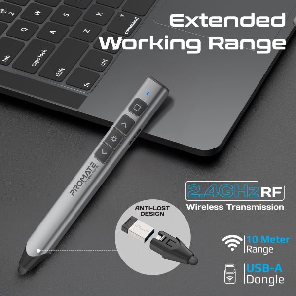 Picture of UniverIntuitive Laser Pointer w/ Built-in Stylus Pen 220mAh Built-in Battery 10m