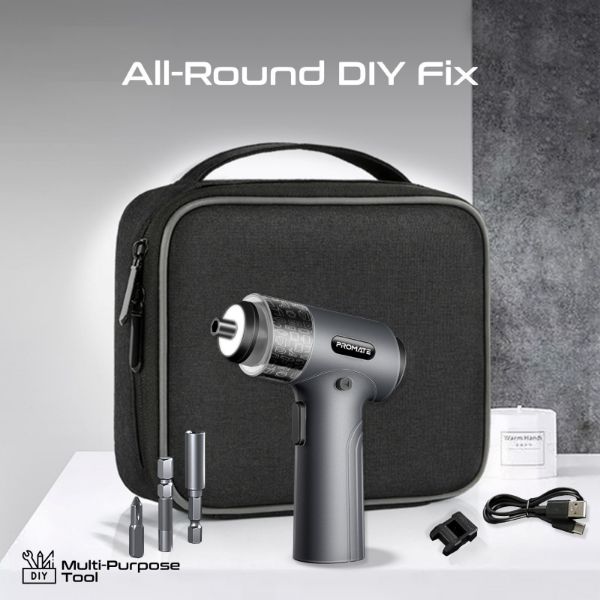 Picture of 36-Pieces Cordless Electric DIY Hand held ScrewDriver Kit LED Fill Light. 200RPM