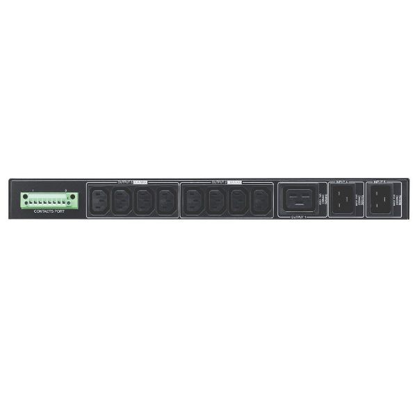 Picture of Automatic Transfer Switch Dual 16A IEC Input 8 x 10A IEC 1x 16A Output 19 1RU Rack
