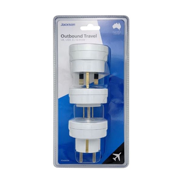 Picture of Outbound Slim Travel Adaptor Pack for US UK & Europe