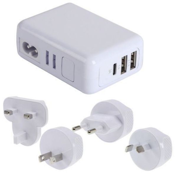 Picture of Worldwide USB Charger Adaptor. Perfect for All International Travellers. Fast