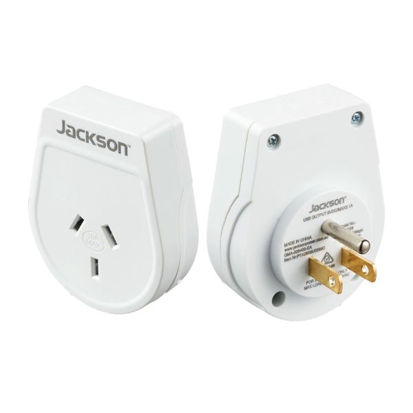 Picture of Slim Outbound Travel Adaptor for use in USA/Canada 3-Pin NZ/AUS Plugs