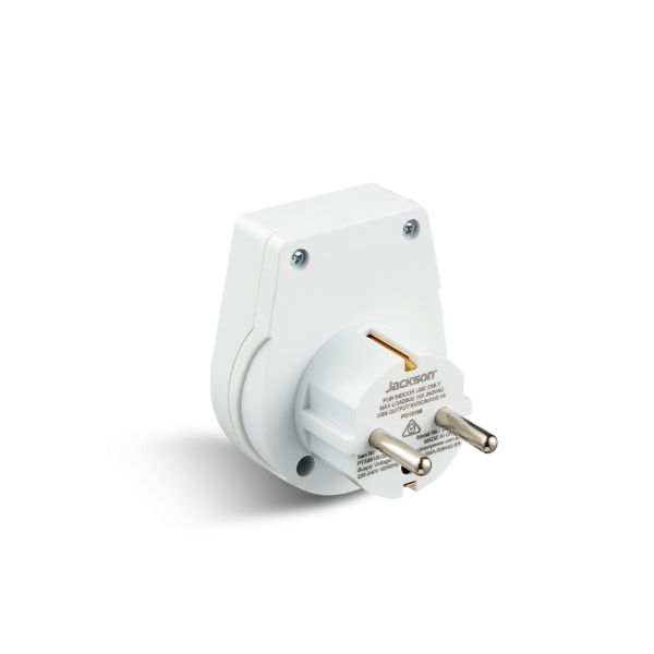 Picture of Slim Outbound Travel Adaptor for use in Europe/Bali 3-Pin NZ/AUS Plugs.