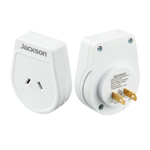 Picture of Slim Outbound Travel Adaptor for use in USA Japan & South America 2-Pin NZ/AUS Plugs