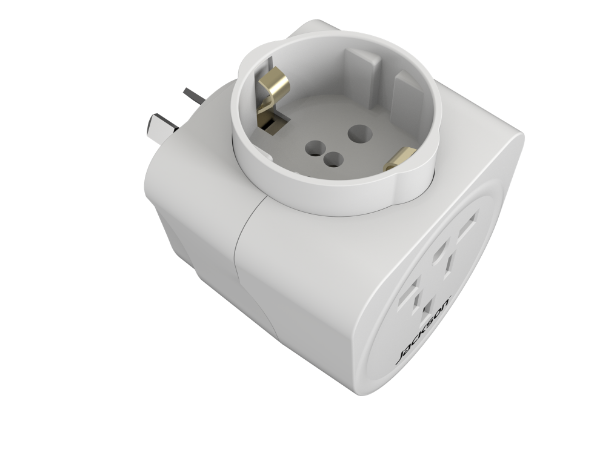 Picture of Inbound Travel Adaptor Surge Protection. Converts US UK & European plugs to NZ/AUS.
