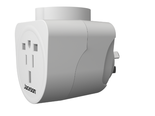 Picture of Inbound Travel Adaptor Surge Protection. Converts US UK & European plugs to NZ/AUS.