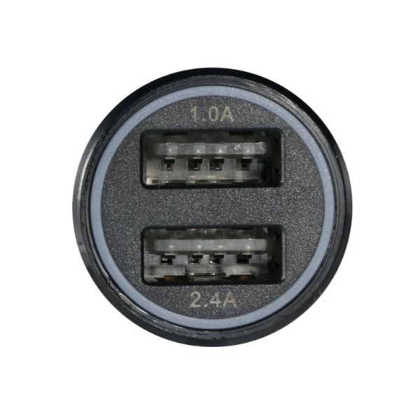 Picture of 3.4A Dual Port In-Car Phone Charger w/ 2x USB-A Ports. Fast Charge 2 Devices