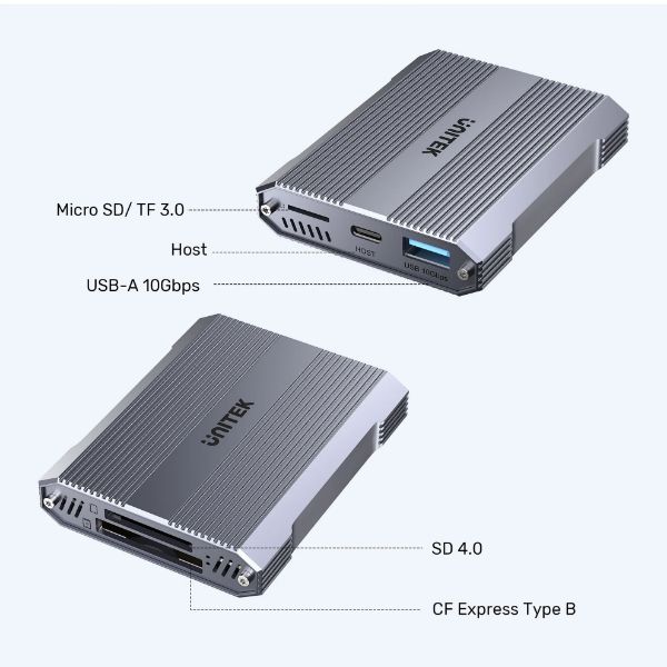 Picture of CF Express Type B Multi Card Reader w/ Hub. 10Gbps USB-A High-Speed