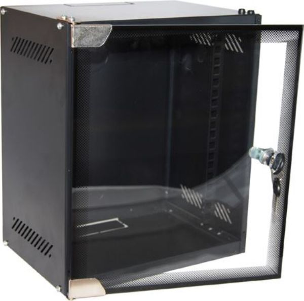 Picture of 6RU Mini Cabinet for 10'' Panels W280 x D310 x H329mm Flat Pack Glass Door