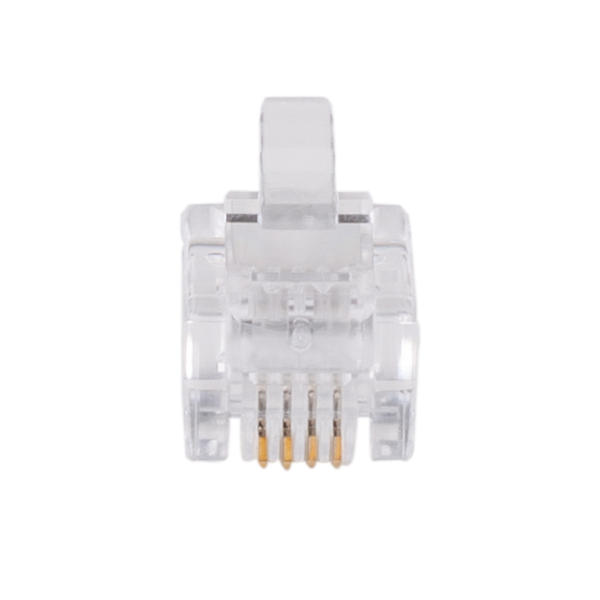 Picture of RJ11 Plug 20pc Bag 6P4C Modular Plug 3 micron