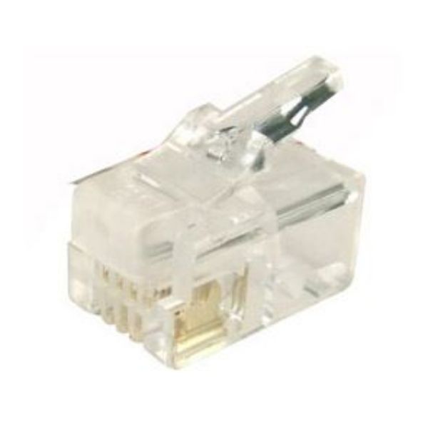 Picture of RJ14 Plug 20pc Bag 4P4C Modular Plug 6 micron