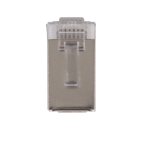 Picture of Cat6 RJ45 20pc Bag 8P8C Modular Plug 50 Micron w/ Insert Stranded Shielded Round