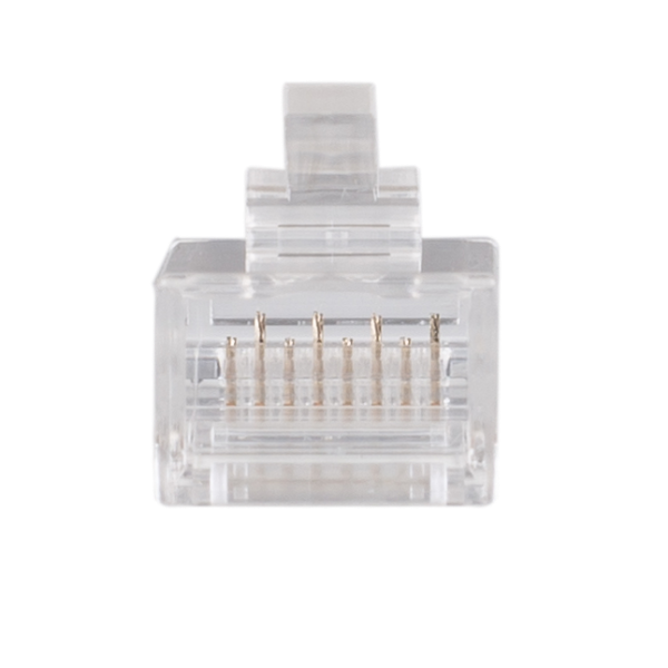 Picture of Cat6 RJ45 Plug 20pc Bag 8P8C 2 Piece Modular Plug 50 Micron for Stranded/Solid Cable