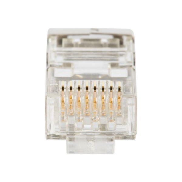 Picture of Cat6 STP Internal Ground Push Through Plug 20pc Pack Solid/Stranded