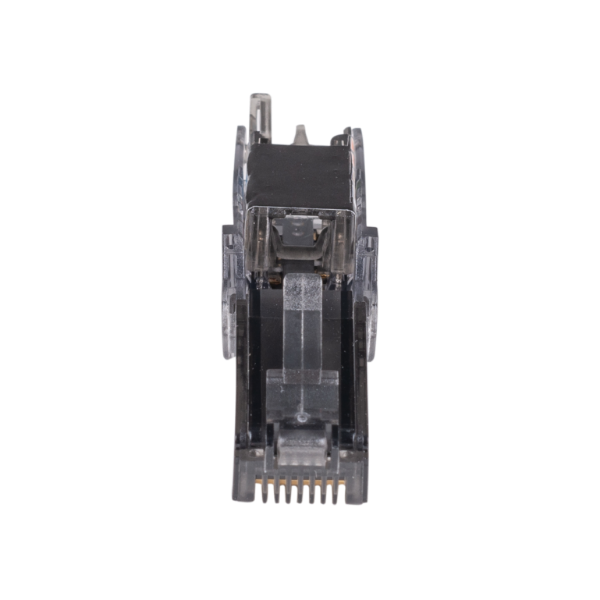 Picture of RJ45 UTP Cat6A Tooless Flexible Plug. Works w/ both Solid & Stranded Conductors
