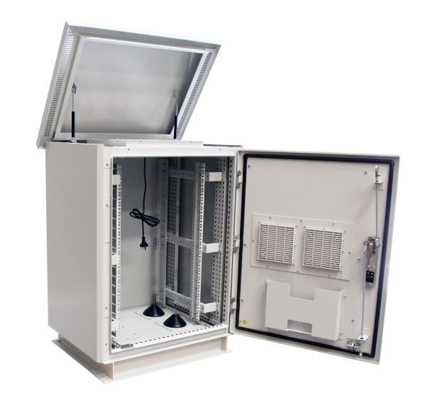 Picture of 24RU Outdoor FreeStanding Cabinet. (800x 600x1375mm) IP45 Rated