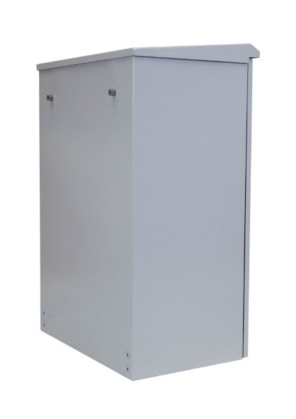 Picture of 18RU Outdoor Wall Mount Cabinet 611x425x915mm (WxDxH). IP65 Rated Lockable Front Door