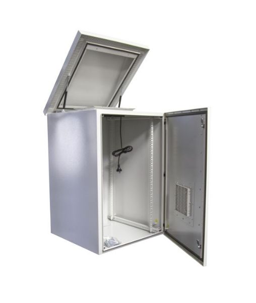 Picture of 24RU Vented Outdoor Wall Mount Cabinet.Dim 611x425x1190 IP45 rated Lockable Door