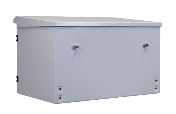Picture of 6RU Outdoor Wall Mount Cabinet External Dims 600Wx600Dx6U IP65 Rated Lockable Front Door