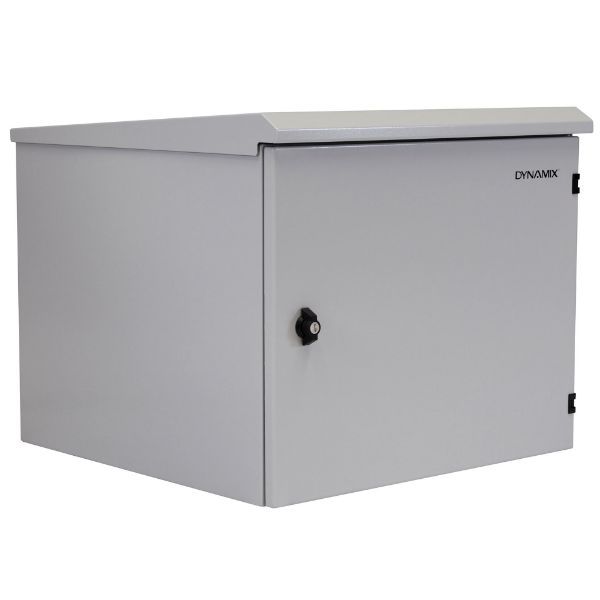 Picture of 9RU Outdoor Wall Mount Cabinet 611x625x515mm (WxDxH). IP65 Rated Lockable Front Door