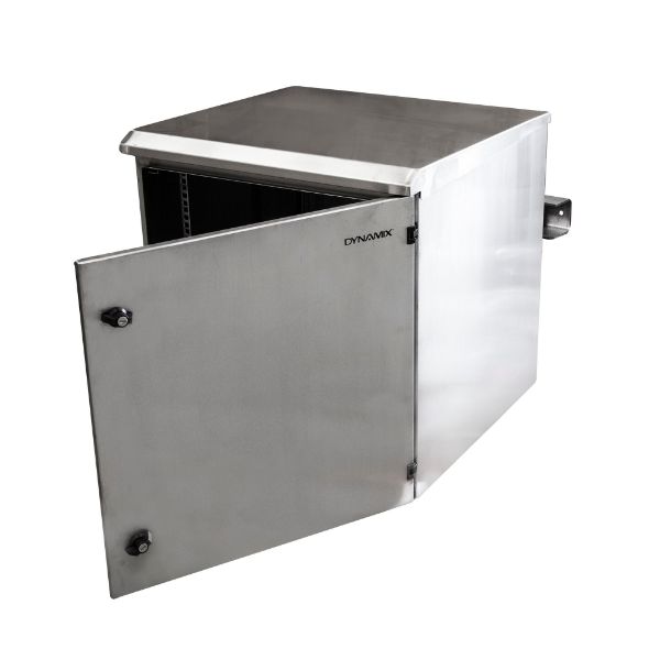 Picture of 12RU Stainless Outdoor Cabinet 611x625x640mm (WxDxH). Stainless Steel Construction