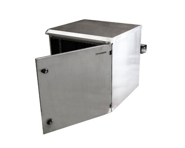 Picture of 18RU Stainless Outdoor Cabinet 611x625x915mm (WxDxH). Stainless Steel Construction