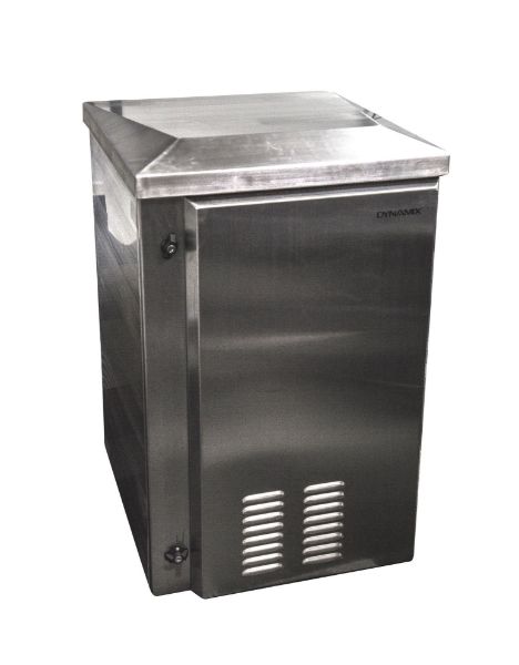 Picture of 18RU Stainless Vented Outdoor Wall Mount Cabinet (611x625x915mm). Stainless
