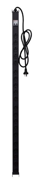 Picture of 20 Outlet Vertical Power Rail (10A) w/ 6kA C-Curve MCB Commercial Installations ONLY